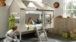 Bed Boomhut Charlotte -Wolkbed Winkel Bed Boomhut Charlotte taupe wit 1