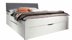 Bed Butiken Met Gestoffeerd Hoofdbord -Wolkbed Winkel Bed Butiken met gestoffeerd hoofdbord alpine wit 1