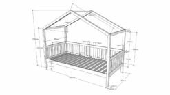 Sofabed Dallas Als Huis -Wolkbed Winkel Bed Dallas als huis antraciet