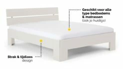 Bed Fresh Met Hoofdbord -Wolkbed Winkel Bed Fresh 400 met hoofdbord wit 2