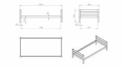 Bed Pino Enkel -Wolkbed Winkel Bed Pino enkel natuur 2