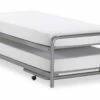 Bed Met Onderschuifbed Doppia -Wolkbed Winkel Bed onderschuifBed Doppia zilver