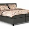 Karlsson Boxspring Autentik Vlak Met Gestoffeerd Matras -Wolkbed Winkel Boxspring Autentik Kurbat vlak met gestoffeerd matras anthracite