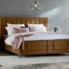 Boxspring Jade Verstelbaar Met Gestoffeerd Matras -Wolkbed Winkel Boxspring Jade verstelbaar met gestoffeerd matras cognac