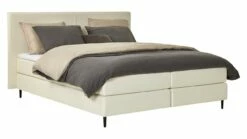 Boxspring Opal Vlak Met Gestoffeerd Matras -Wolkbed Winkel Boxspring Opal vlak met gestoffeerd matras ecru 4