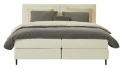 Boxspring Opal Vlak Met Gestoffeerd Matras -Wolkbed Winkel Boxspring Opal vlak met gestoffeerd matras ecru 5