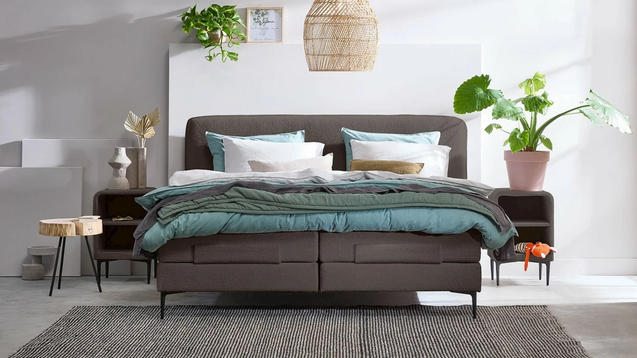 Boxspring Quartz Verstelbaar Met Gestoffeerd Matras 4 Boxspring Quartz Verstelbaar Met Gestoffeerd Matras - Afbeelding 2