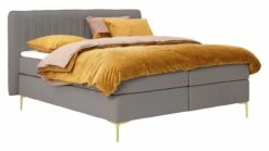 Boxspring Ruby Vlak Met Gestoffeerd Matras -Wolkbed Winkel Boxspring Ruby vlak met gestoffeerd matras taupe 4