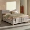 Karlsson Boxspring Solid Lina Verstelbaar Met Gestoffeerd Matras -Wolkbed Winkel Boxspring Solid Lina verstelbaar met gestoffeerd matras naturel