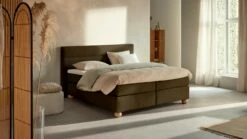 Karlsson Boxspring Solid Lina Vlak Met Gestoffeerd Matras
