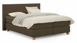 Karlsson Boxspring Solid Lina Vlak Met Gestoffeerd Matras -Wolkbed Winkel Boxspring Solid Lina vlak met gestoffeerd matras cappuccino 4