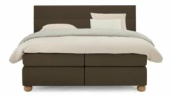 Karlsson Boxspring Solid Lina Vlak Met Gestoffeerd Matras -Wolkbed Winkel Boxspring Solid Lina vlak met gestoffeerd matras cappuccino 5