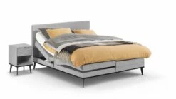 Boxspring Viggo Verstelbaar Met Silver Pocket Deluxe Foam Matras -Wolkbed Winkel Boxspring Viggo verstelbaar met Silver Pocket Deluxe Foam matras oakland grijs 2