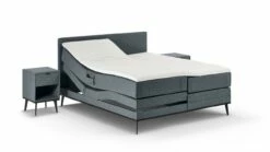 Boxspring Viggo Verstelbaar Met Gestoffeerd Matras -Wolkbed Winkel Boxspring Viggo verstelbaar met gestoffeerd matras oakland antraciet 2