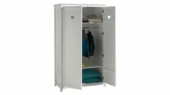 Complete Kinderkamer Amori Met Nachtkast, Bureau En 2-deurs Kast -Wolkbed Winkel Complete kinderkamer Amori met kast bureau en bibliotheekkast wit 1