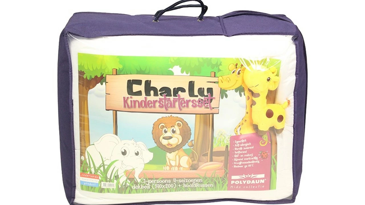 Dekbed Charly Kinderstarterset Synthetisch 4-seizoenen 4 Dekbed Charly Kinderstarterset Synthetisch 4-seizoenen - Afbeelding 2