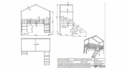 Halfhoogslaper Dallas Als Huis Met Glijbaan 9 Halfhoogslaper Dallas Als Huis Met Glijbaan -Wolkbed Winkel Halfhoogslaper Dallas als huis met glijbaan wit 3