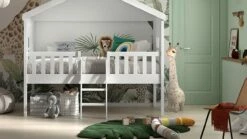 Halfhoogslaper HuisBed -Wolkbed Winkel Halfhoogslaper HuisBed wit 1