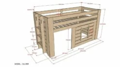 Halfhoogslaper Oliver -Wolkbed Winkel Halfhoogslaper Oliver bruin 2