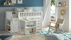 Halfhoogslaper Scott Met Bureau, Boekenkast En Commode