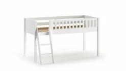 Halfhoogslaper Scott Met Bureau En Commode -Wolkbed Winkel Halfhoogslaper Scott met bureau en commode wit 2