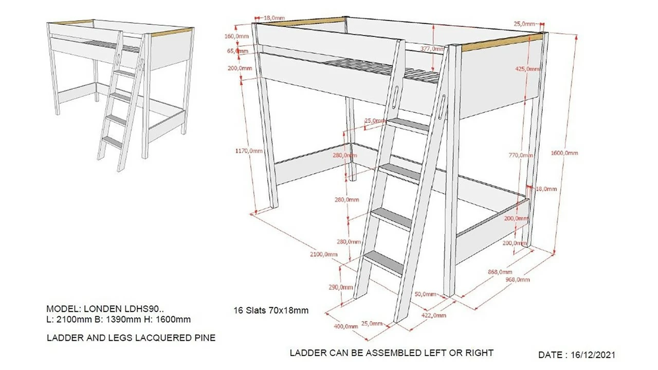 Hoogslaper Londen 5 Hoogslaper Londen - Afbeelding 3