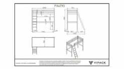 Hoogslaper Pino Mezzanine -Wolkbed Winkel Hoogslaper Pino Mezzanine wit 3