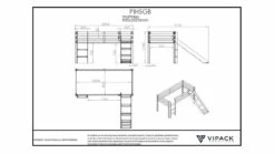 Hoogslaper Pino Met Glijbaan -Wolkbed Winkel Hoogslaper Pino met glijbaan natuur 2