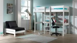 Hoogslaper Pino Met Zetelbed -Wolkbed Winkel Hoogslaper Pino met zetelbed wit 2