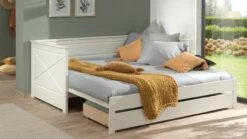 Kajuitbed Paneel Uitschuifbaar Pino Met Lade -Wolkbed Winkel Kajuitbed paneel uitschuifbaar Pino met lade wit 2