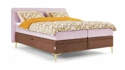 Opbergbox Ruby Vlak Met Gestoffeerde Matras -Wolkbed Winkel Opbergbox Ruby vlak met gestoffeerde matras roze bruin 5