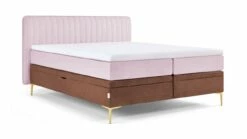 Opbergbox Ruby Vlak Met Gestoffeerde Matras -Wolkbed Winkel Opbergbox Ruby vlak met gestoffeerde matras roze bruin 7