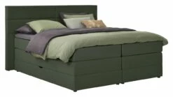 Opbergboxspring Pearl Vlak Met Gestoffeerd Matras -Wolkbed Winkel Opbergboxspring Pearl vlak met gestoffeerd matras hunter 5