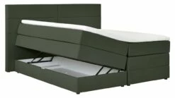 Opbergboxspring Pearl Vlak Met Gestoffeerd Matras -Wolkbed Winkel Opbergboxspring Pearl vlak met gestoffeerd matras hunter 9