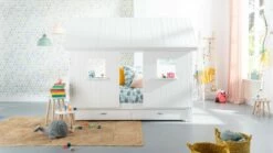 Sofabed Puck Met Dakframe En Heel Dak -Wolkbed Winkel Sofabed met dakframe Puck wit 1