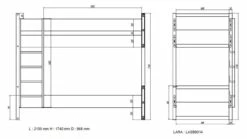 Stapelbed Lara -Wolkbed Winkel Stapelbed Lara wit 2