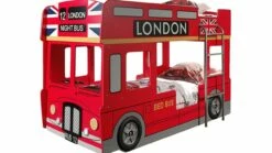 Stapelbed London Bus -Wolkbed Winkel Stapelbed London bus rood 1