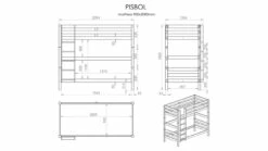 Stapelbed Pino Hoog -Wolkbed Winkel Stapelbed Pino grijs 2
