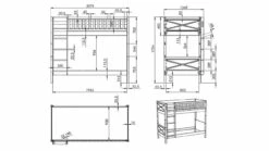 Stapelbed Scott -Wolkbed Winkel Stapelbed Scott 175 cm hoog wit 4